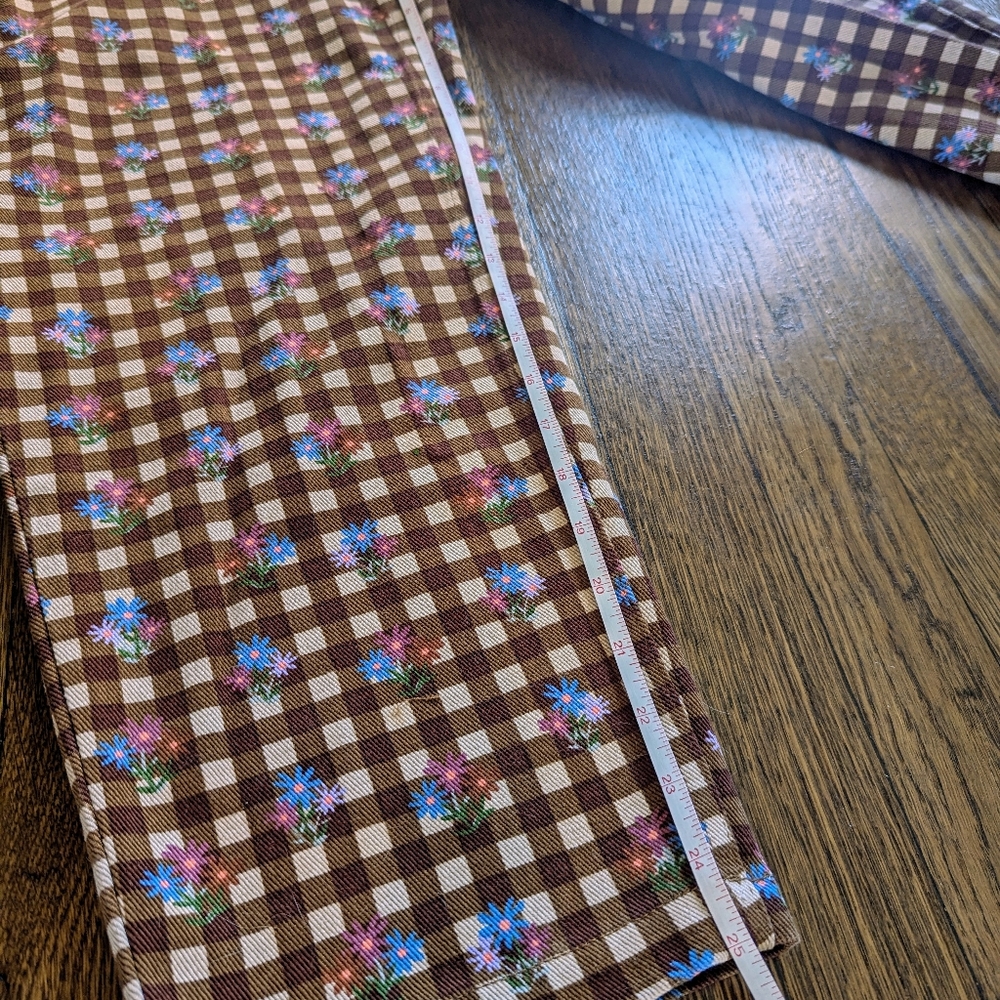 NWT Lucy & Yak Drew Straight Leg Twill Trousers in Meryl Print - Picture 12 of 14